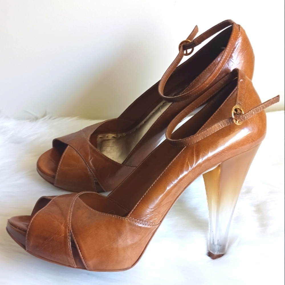 BCBGirls Women's Open Toe Platform Pumps  Sz 9B (39)
